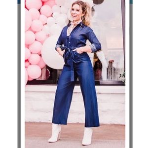 Kittenish “Kaia Denim Jumpsuit”